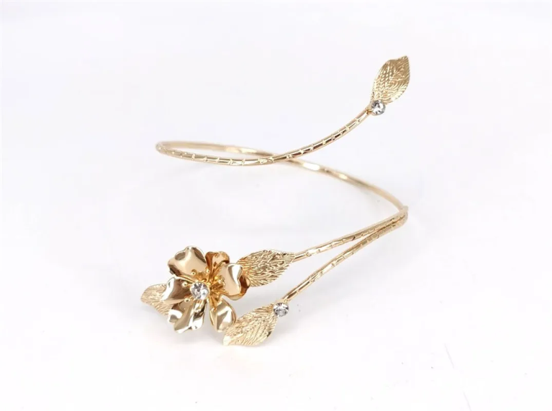 GOLD BANGLE FLOWER ( 1781 GD ) sold by Oh My Jewelry