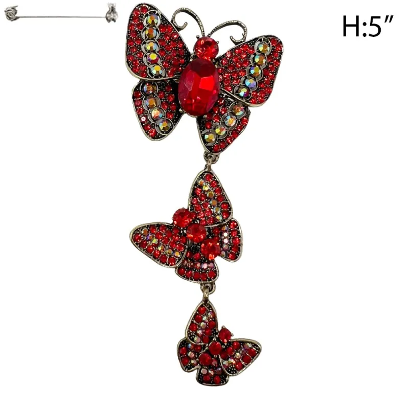 BUTTERFLY BROOCH DANGLING ( 90 GRD ) sold by Oh My Jewelry