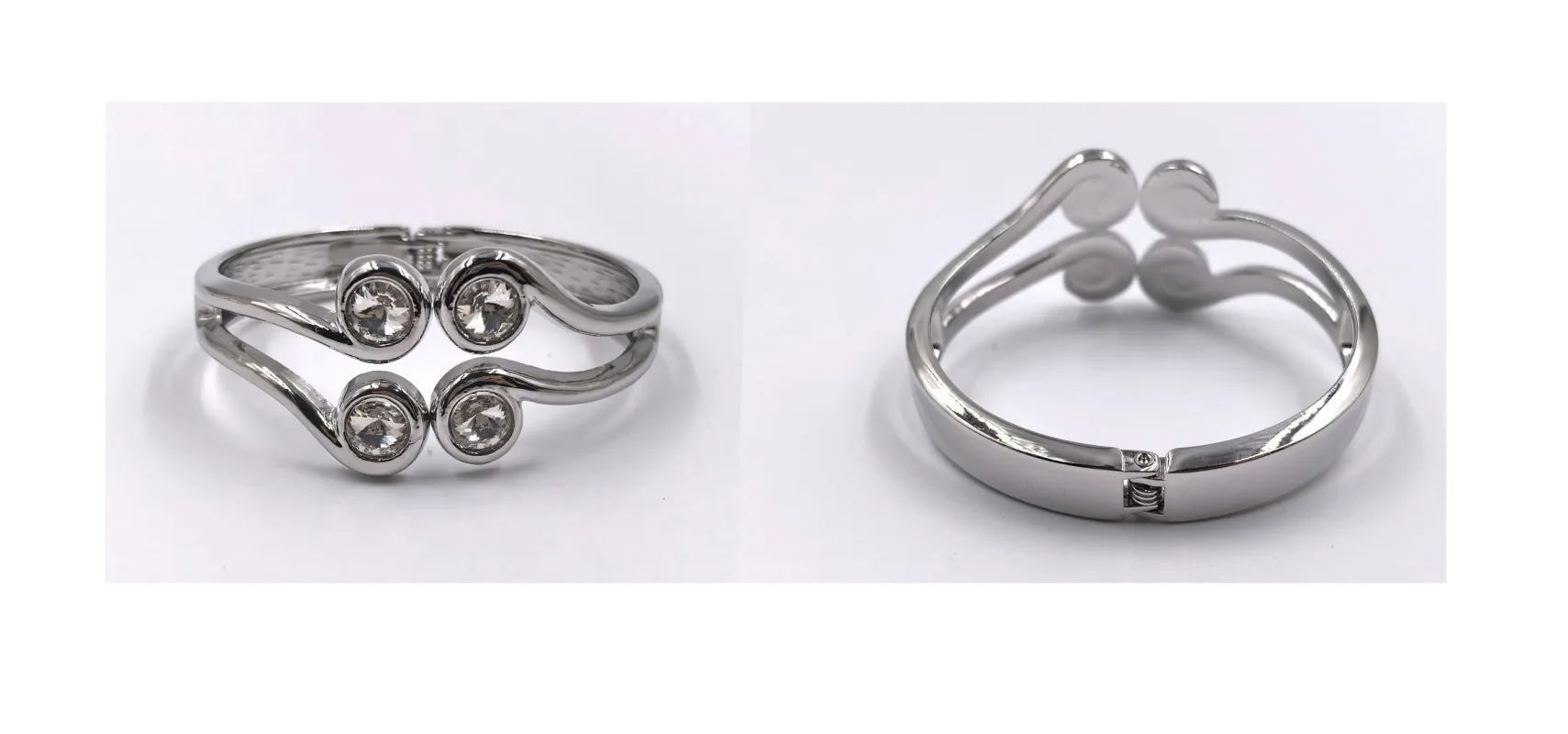 SILVER CLEAR BRACELET ( 0386 3C ) sold by Oh My Jewelry