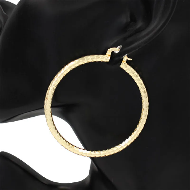60mm GOLD HOOP EARRINGS ( 2848 60GD ) sold by Oh My Jewelry
