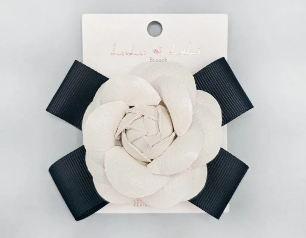 WHITE FLOWER BROOCH ( 1079 WHT ) sold by Oh My Jewelry