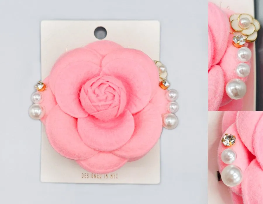 PINK FLOWER BROOCH ( 1080 PK ) sold by Oh My Jewelry
