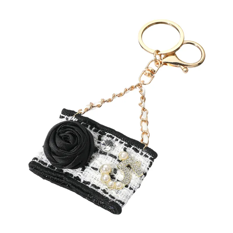 BLACK PURSE KEYCHAIN ( 1721 BK ) sold by Oh My Jewelry