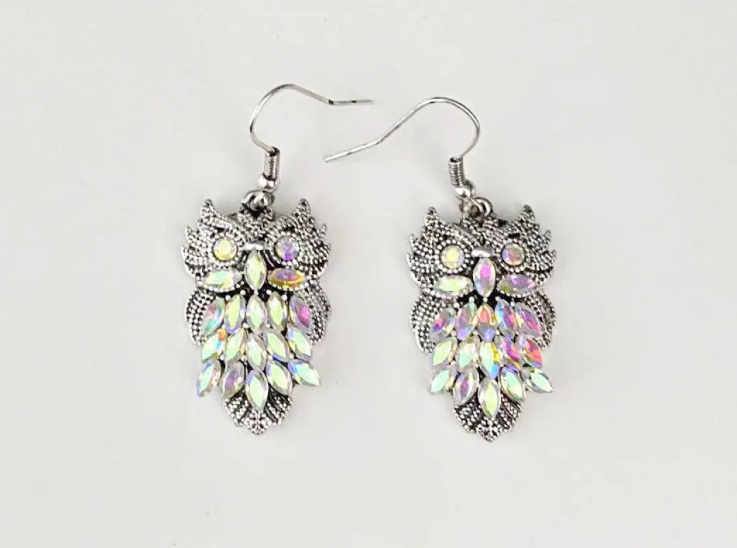 SILVER OWL EARRINGS ( 8385 SBAB ) made by Oh My Jewelry