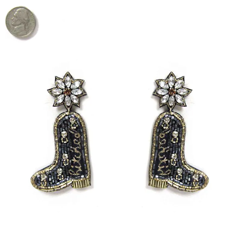 DANGLING COWBOY BOOT EARRINGS ( 11395 ) made by Oh My Jewelry