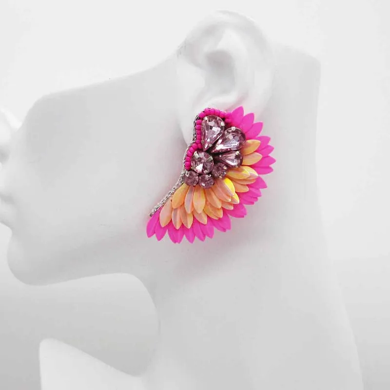 PEACH WING EARRINGS ( 0044 PKPEACH ) sold by Oh My Jewelry