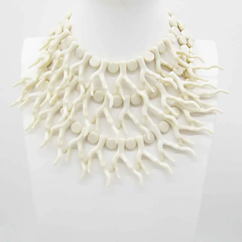 WHITE COLOR CORAL SEA NECKLACE ( 0202 IVR ) sold by Oh My Jewelry