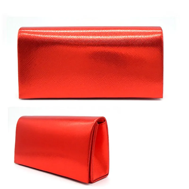 METALLIC CLUTCH BAG ( 6173 RED ) sold by Oh My Jewelry