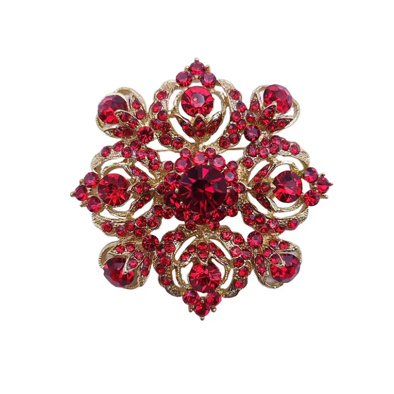 Gold Red Brooch ( 06491 GRED ) sold by Oh My Jewelry