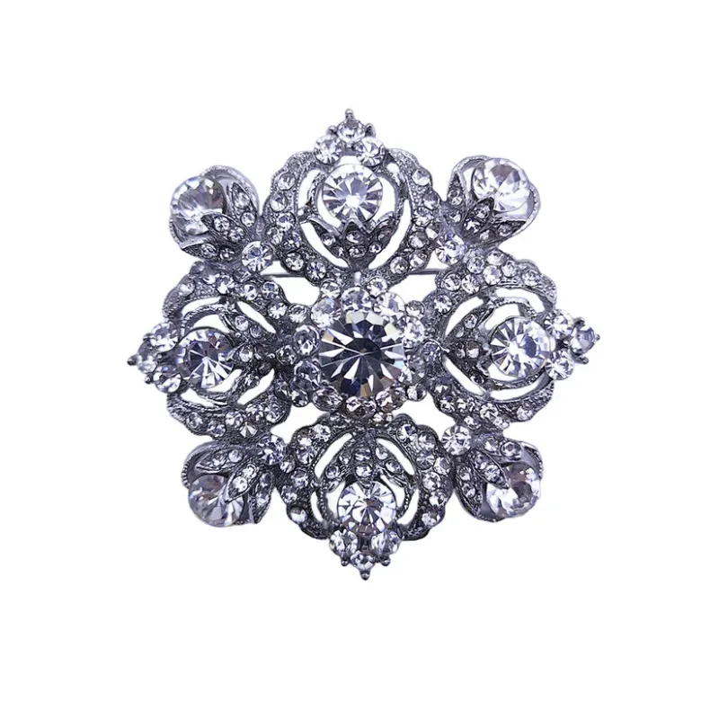 Silver Clear Brooch ( 06491 S ) sold by Oh My Jewelry