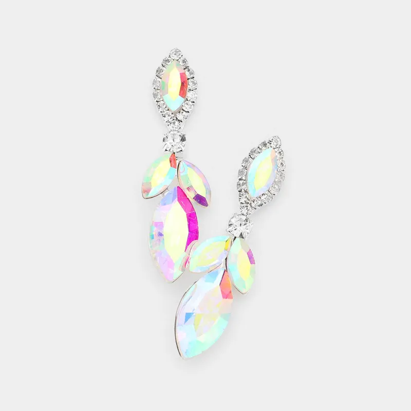 SILVER EARRINGS AB STONES ( 6596 SAB ) sold by Oh My Jewelry