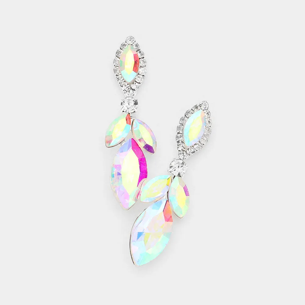 SILVER EARRINGS AB STONES ( 6596 SAB ) sold by Oh My Jewelry