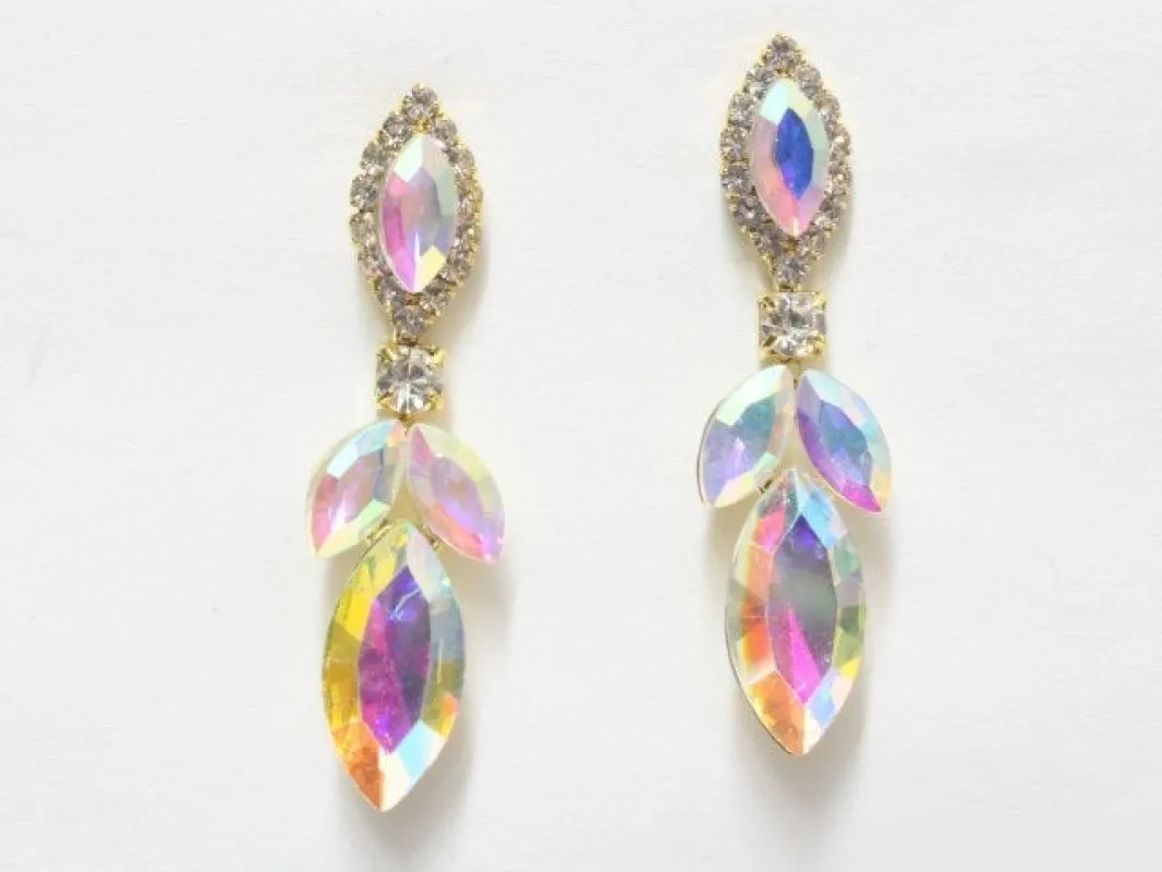 Gold EARRINGS AB STONES ( 6596 GAB ) sold by Oh My Jewelry