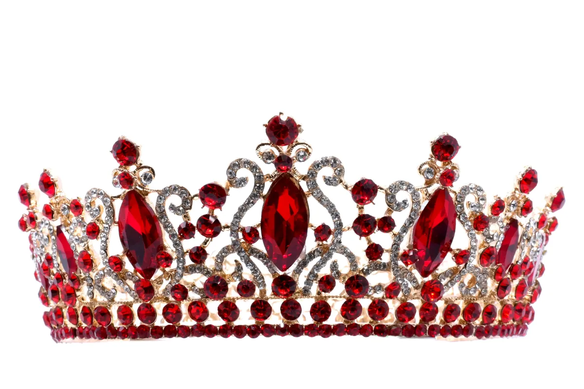 GOLD CROWN CLEAR RED STONES ( 41218 CLSIGD ) sold by Oh My Jewelry