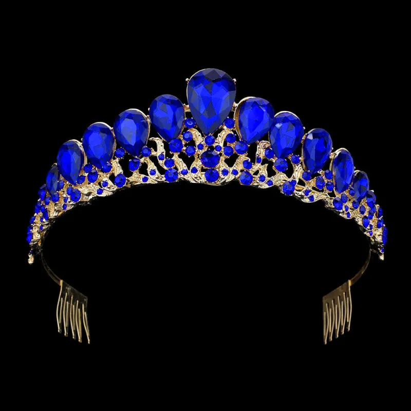 Silver Tiara Blue Stones ( 41089 CLSIGD ) sold by Oh My Jewelry