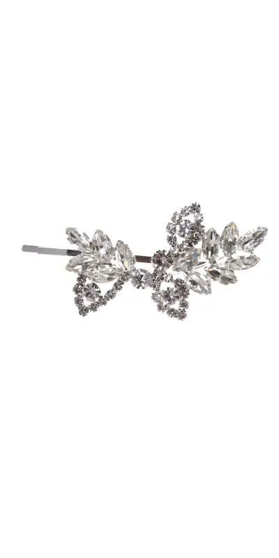 Silver Hair Clip CZ Stones ( 41391 CLSV ) sold by Oh My Jewelry