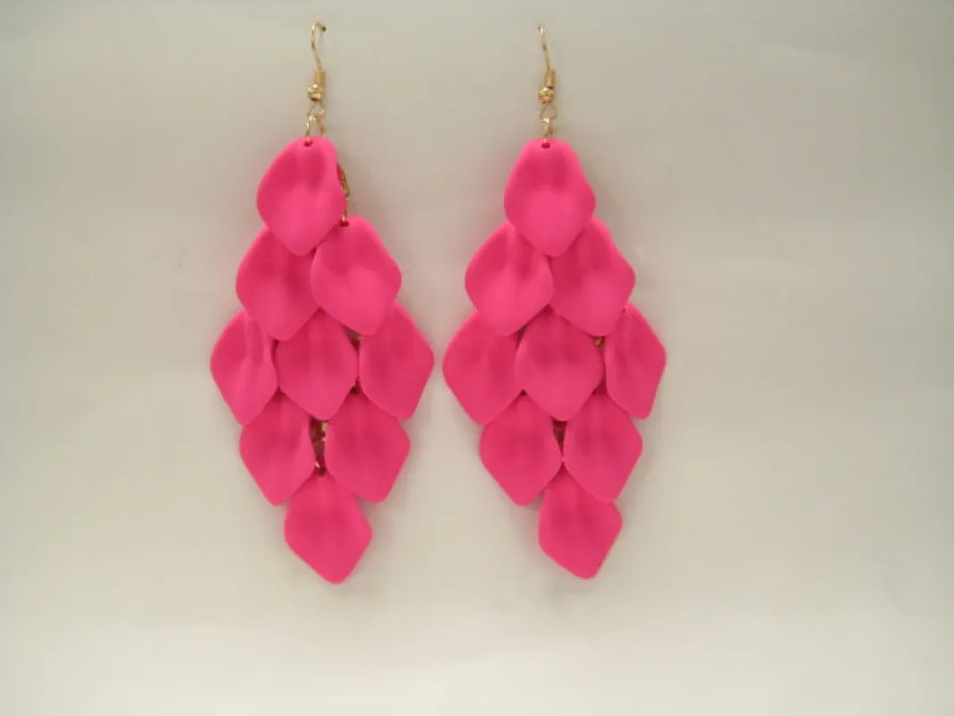 Fuchsia Dangling Earrings ( 3141 FS ) sold by Oh My Jewelry