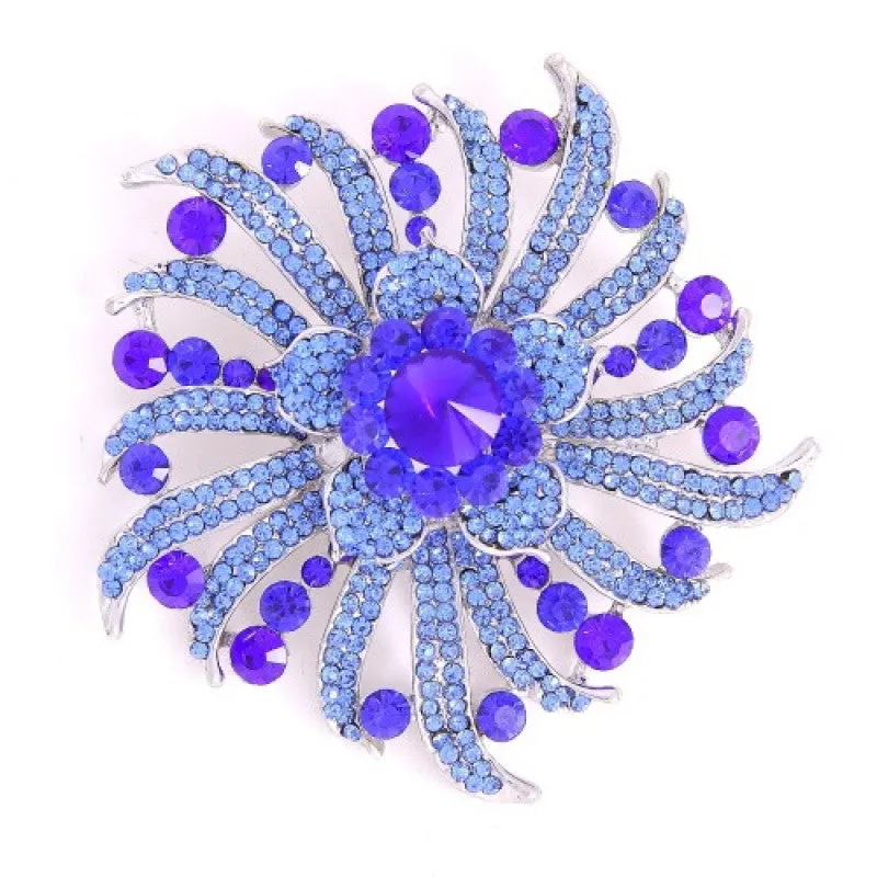 SILVER BROOCH WITH BLUE STONES ( 06199 ) sold by Oh My Jewelry