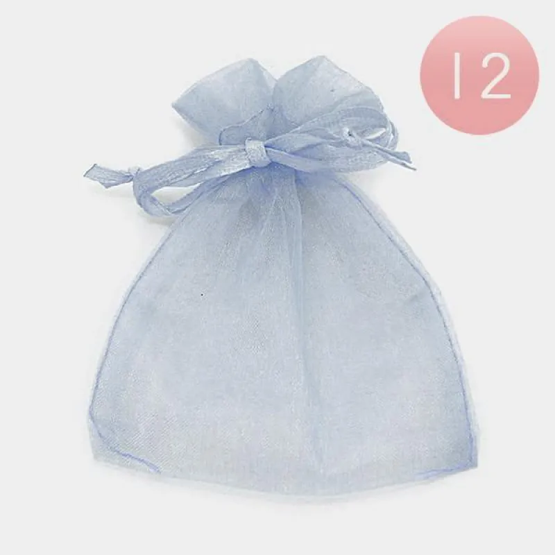 3" x 3.5" GRAY Organza Gift Bag 12 Pieces S ( 1019 ) sold by Oh My Jewelry