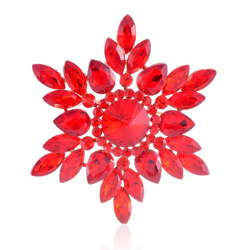 GOLD BROOCH RED STONES ( 1467 RED ) sold by Oh My Jewelry