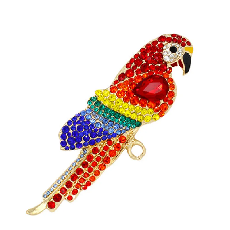 GOLD PARROT BROOCH PIN ( 2161 ) made by Oh My Jewelry