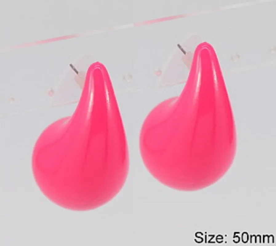 HOT PINK EARRINGS ( 3923 HPK ) made by Fiesta