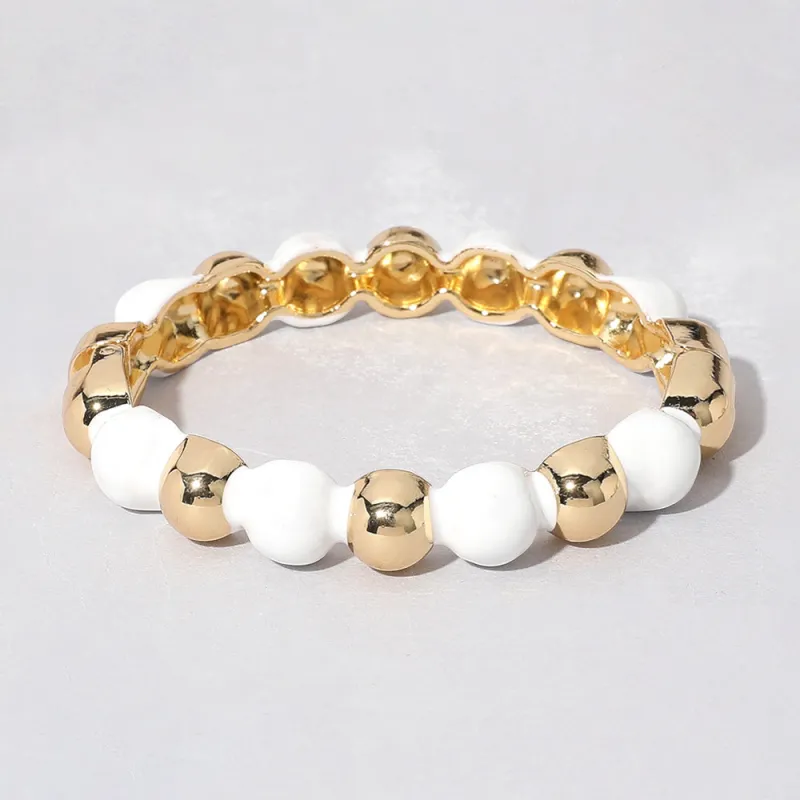 GOLD WHITE BANGLE ( 5465 GDWH ) sold by Oh My Jewelry