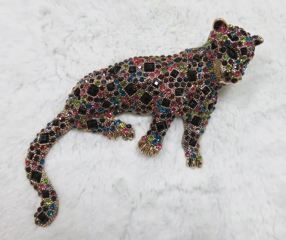 GOLD MULTI COLOR TIGER BROOCH ( 2997 MT ) made by Oh My Jewelry
