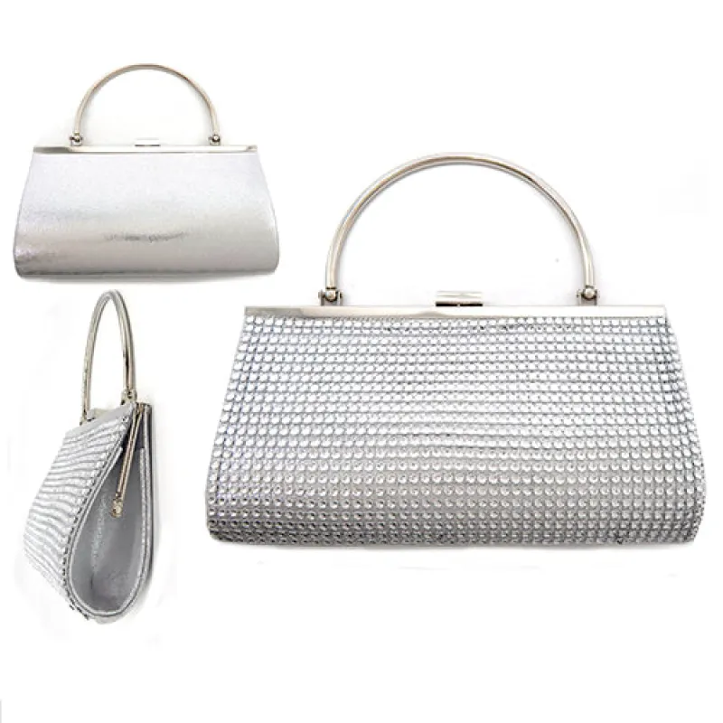 SILVER RHINESTONE CLUTCH BAG ( 6201 SIV ) sold by Oh My Jewelry