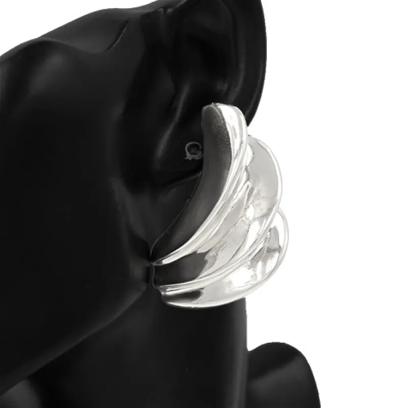 SILVER METAL EARRINGS ( 4473 RD ) sold by Oh My Jewelry