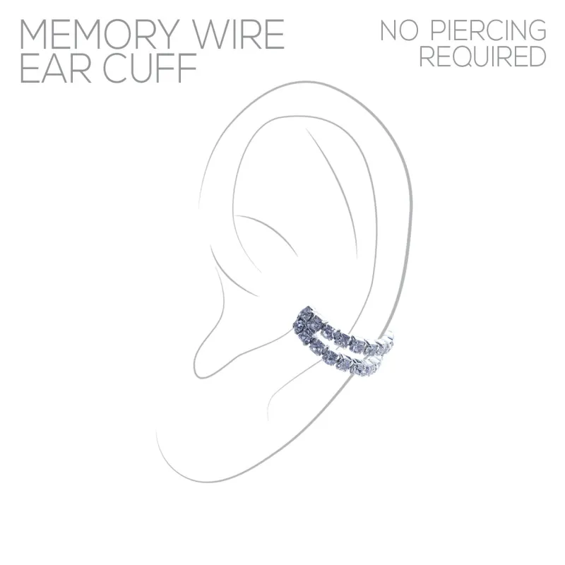 SILVER EAR CUFF CLEAR STONES ( 26813 CRS ) sold by Oh My Jewelry