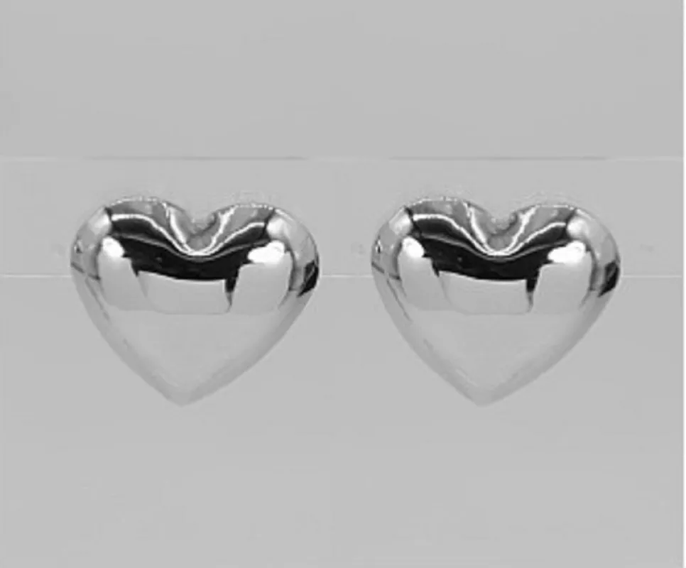 SILVER HEART EARRINGS ( 4012 SIL ) sold by Oh My Jewelry