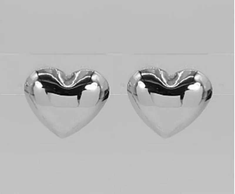 SILVER HEART EARRINGS ( 4012 SIL ) sold by Oh My Jewelry