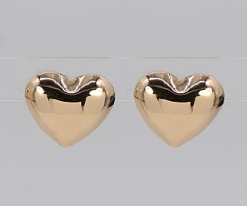 GOLD HEART EARRINGS ( 4012 GOL ) sold by Oh My Jewelry