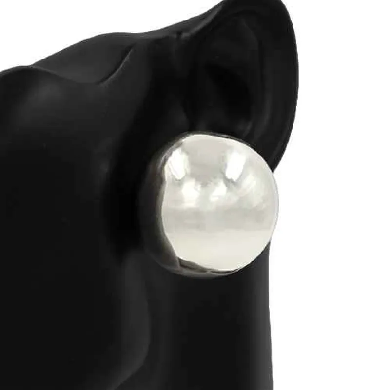 SILVER BALL EARRINGS ( 2743 RD ) sold by Oh My Jewelry