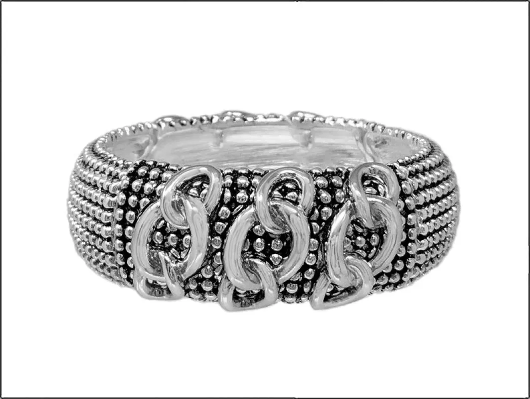 SILVER STRETCH BRACELET ( 03335 AS ) sold by Oh My Jewelry