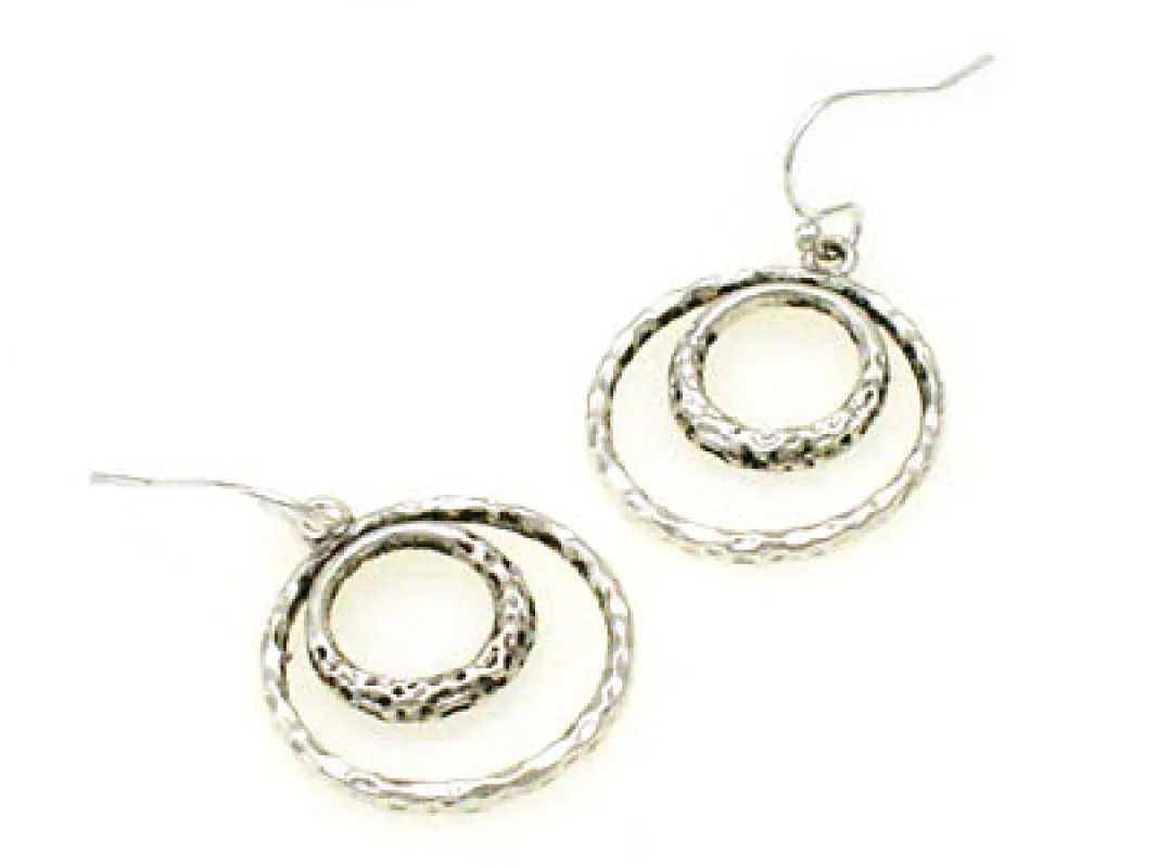 SILVER CIRCLE EARRINGS ( 30678 S ) sold by Oh My Jewelry