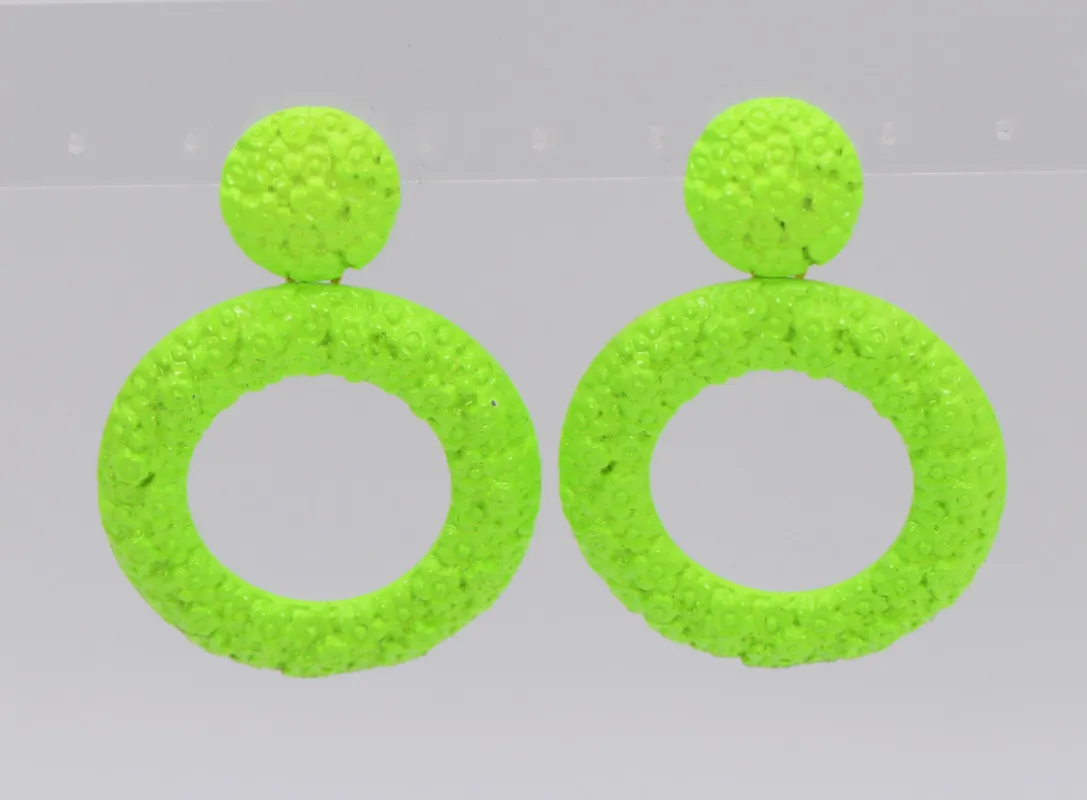 NEON GREEN EARRINGS ( 2830 NGN ) sold by Oh My Jewelry