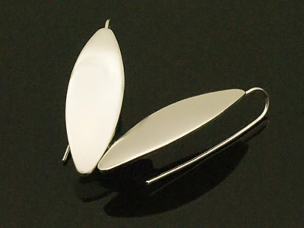 SILVER FLAT METAL EARRINGS ( 29539 S ) sold by Oh My Jewelry