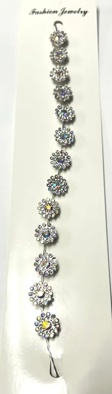SILVER HAIR WRAP AB STONES ( 2301 1AB ) sold by Oh My Jewelry