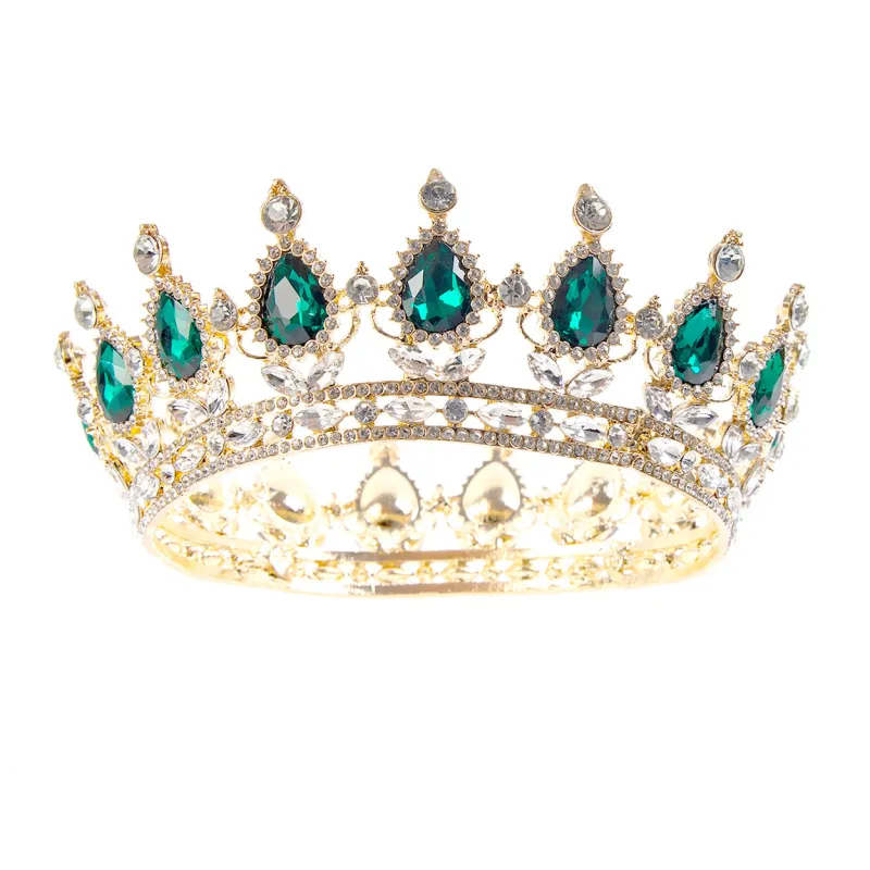 GOLD CROWN GREEN CLEAR STONES ( 60646 EMG ) sold by Oh My Jewelry
