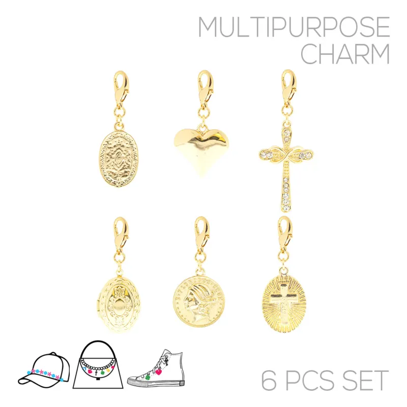 GOLD MULTIPURPOSE CHARMS HEARTS CROSS ( 31890 CRG ) made by Rebecca Minkoff