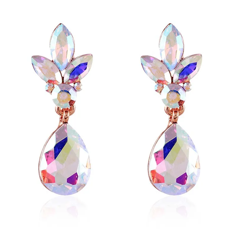 GOLD AB STONE CRYSTAL EARRINGS ( 2563 GAB ) sold by Oh My Jewelry