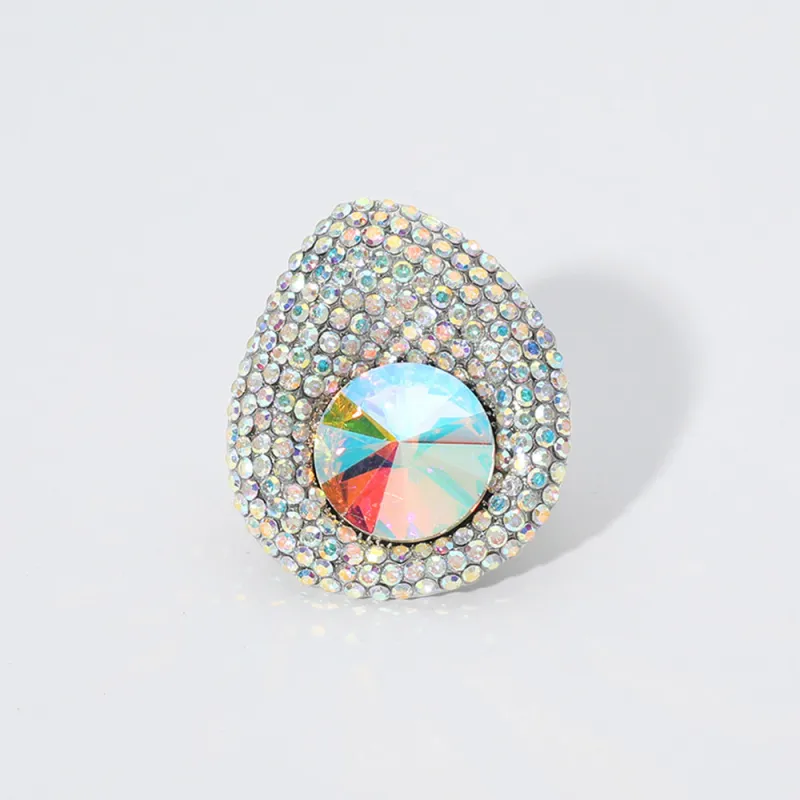 SILVER RING AB STONES STRETCH ( 1345 SAB ) made by Oh My Jewelry