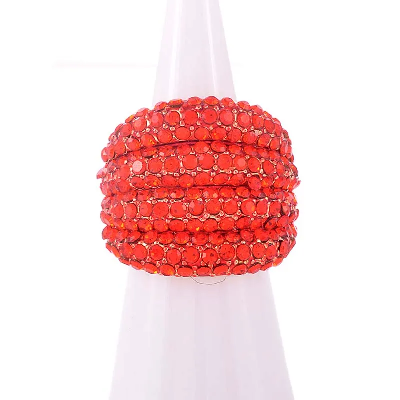 GOLD STRETCH RING ORANGE STONES ( 1251 ORG ) sold by Oh My Jewelry