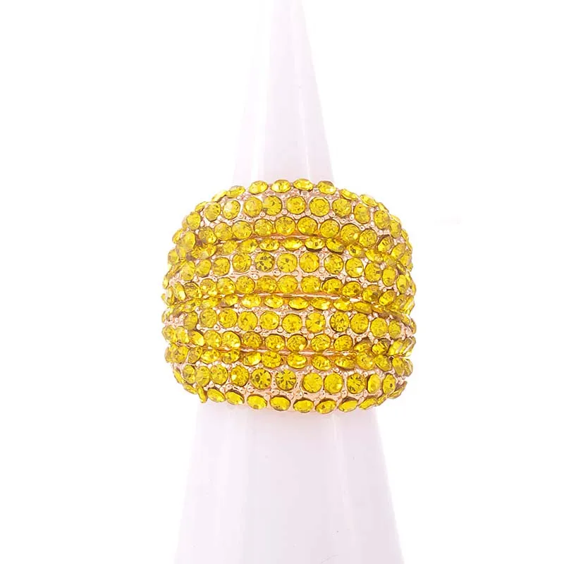 GOLD STRETCH RING YELLOW STONES ( 1251 YLW ) sold by Oh My Jewelry