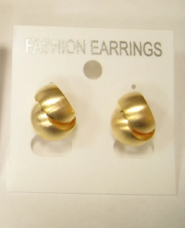 MATTE GOLD EARRINGS ( 3977 G ) sold by Oh My Jewelry