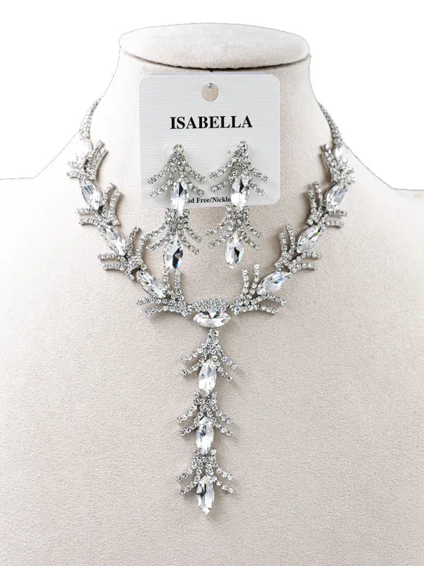 SILVER NECKLACE CLEAR STONES ( 251506 SNE ) sold by Oh My Jewelry