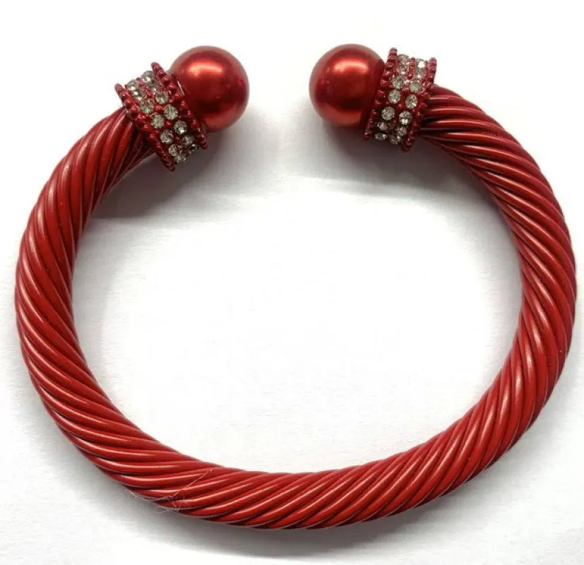 RED CUFF BANGLE ( 855 XRD ) sold by Oh My Jewelry