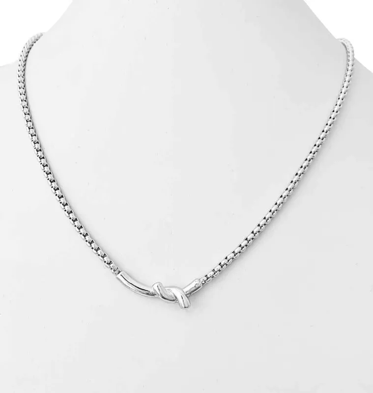 SILVER NECKLACE ( 9548 R ) sold by Oh My Jewelry